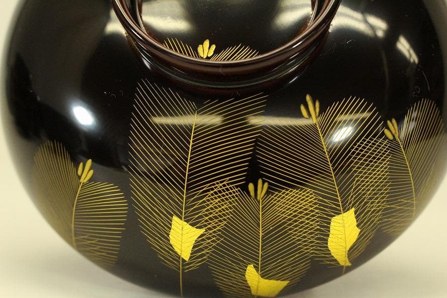 漆器の井助 沈金 若松 煮物椀 六客 美品(ZE586)