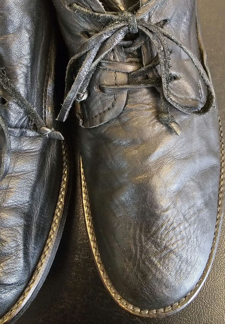 パドローネ シワ加工 ダービーシューズ 26cm / 41黒