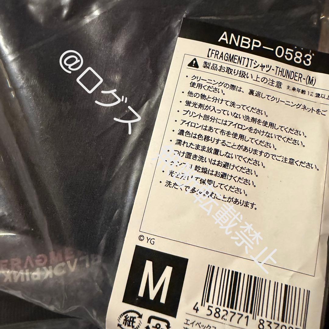 フラグメント x BLACKPINK Tシャツサンダー \"ブラック\" M