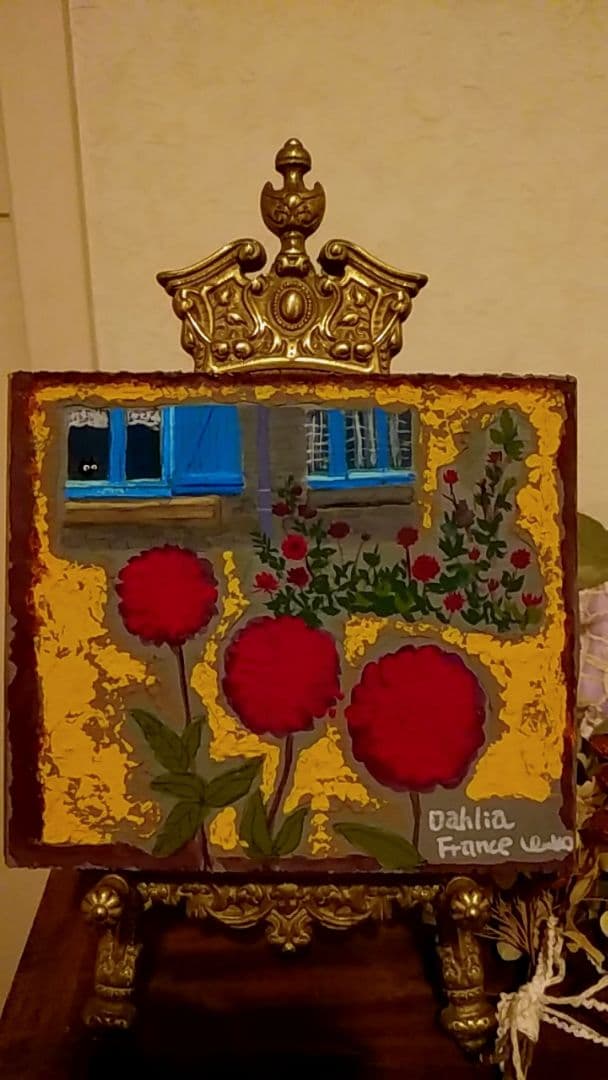 猫の絵　ダリアシリーズ