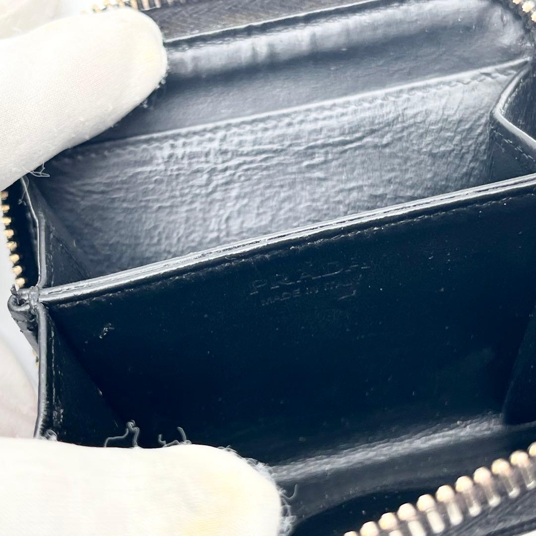 【美品】PRADA プラダ ヴィッテロムーヴ ラウンドファスナー 財布 小銭入れ