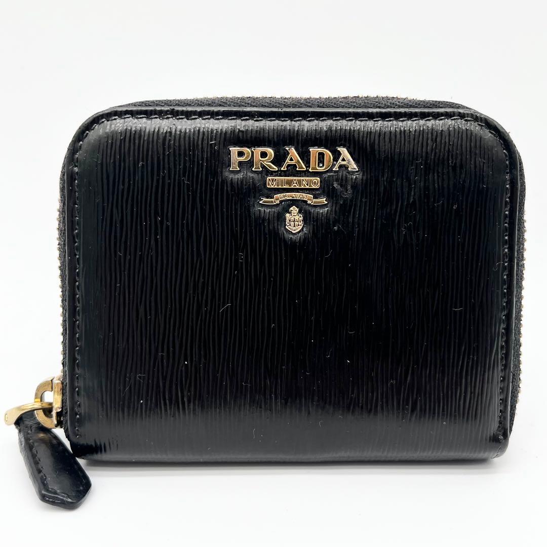 【美品】PRADA プラダ ヴィッテロムーヴ ラウンドファスナー 財布 小銭入れ