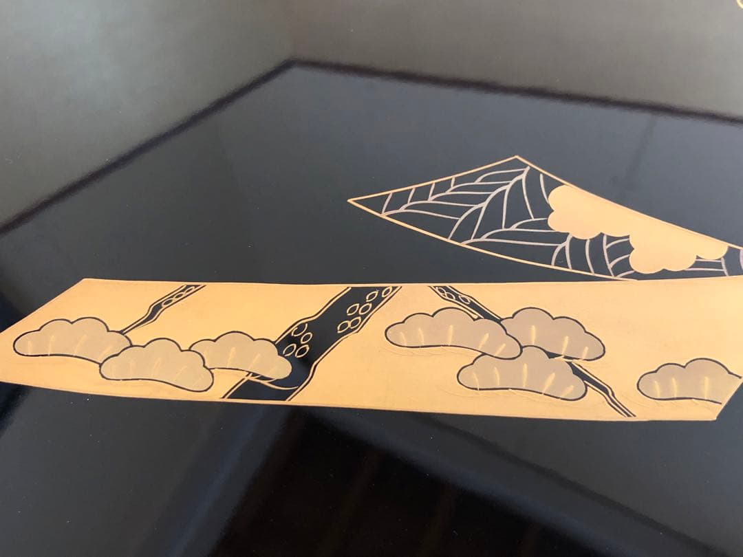 ❗️割引《R》輪島塗 短冊蒔絵 卓上膳5客 輪島屋本店造 共箱　251007あ7