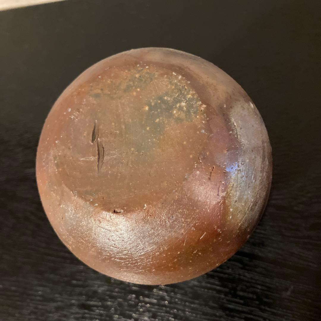 【備前焼】伊勢崎満　瓢掛花入　《共箱有り》