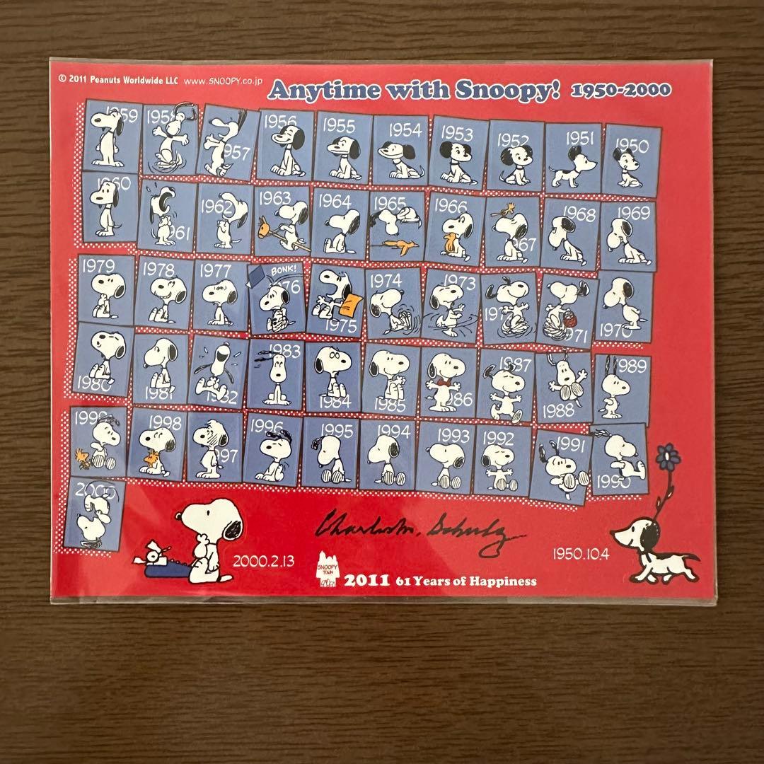 美品　未開封　スヌーピー　61周年記念　シール
