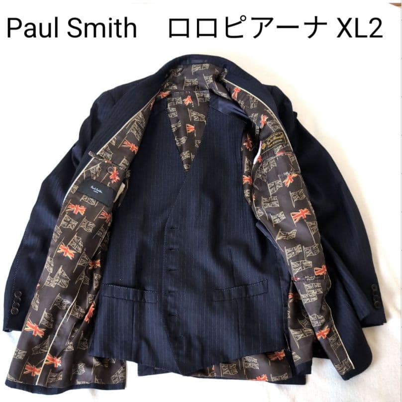 Paul Smith テーラード ベスト ロロピアーナ 紺　セットアップ Paul Smith テーラード ベスト ロロピアーナ 紺 セットアップ - メルカリ
