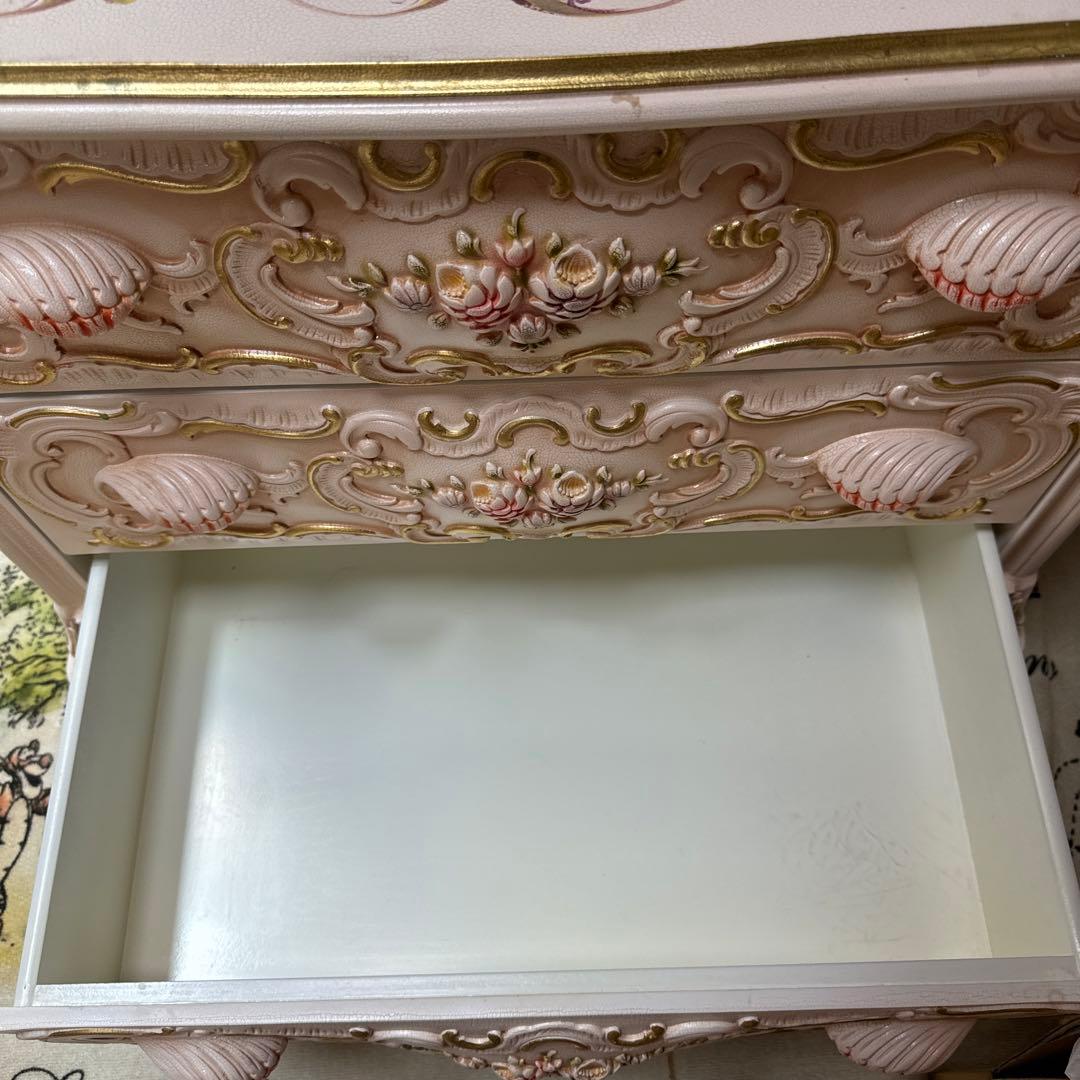 ロココ調 3段チェスト 山崎様専用ページ チェスト 3段 引出 メイク