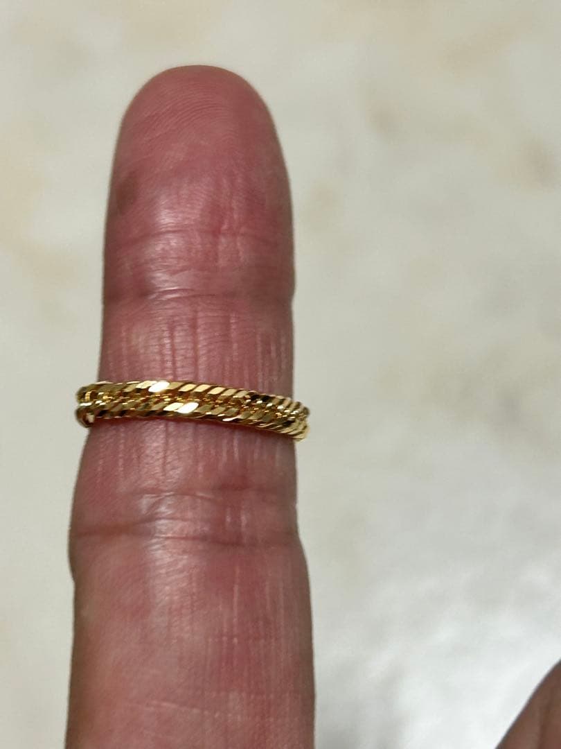 夜*酔様 喜平リング#11号 トリプル12面 K18ゴールド