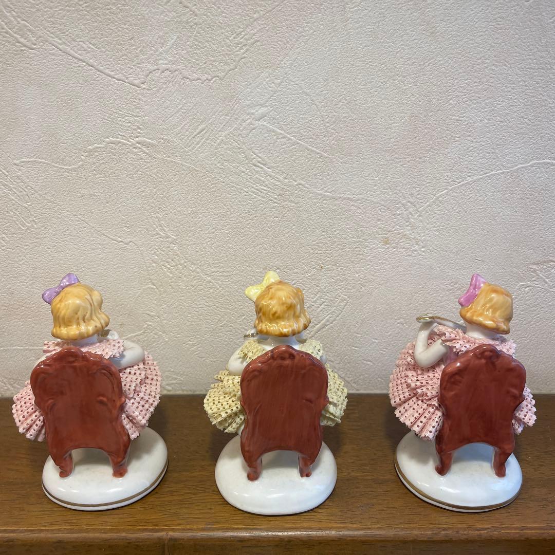 ドイツ老舗 ライヒェンバッハ レースドール 陶器 3体セット - メルカリ