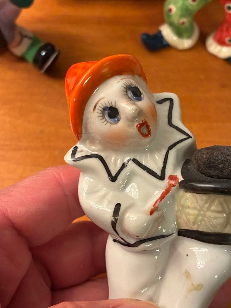 ビンテージ50s ミッドセンチュリー ジェスチャー ハーレクイン ピエロ