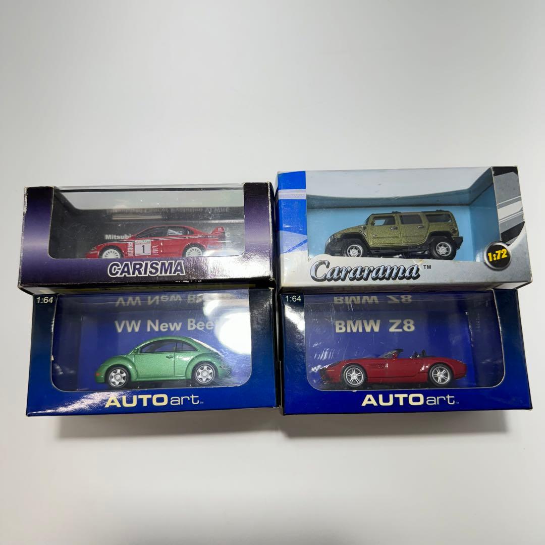 ミニカー　4台セット　BMW VW mitsubishi 1:64 1:72