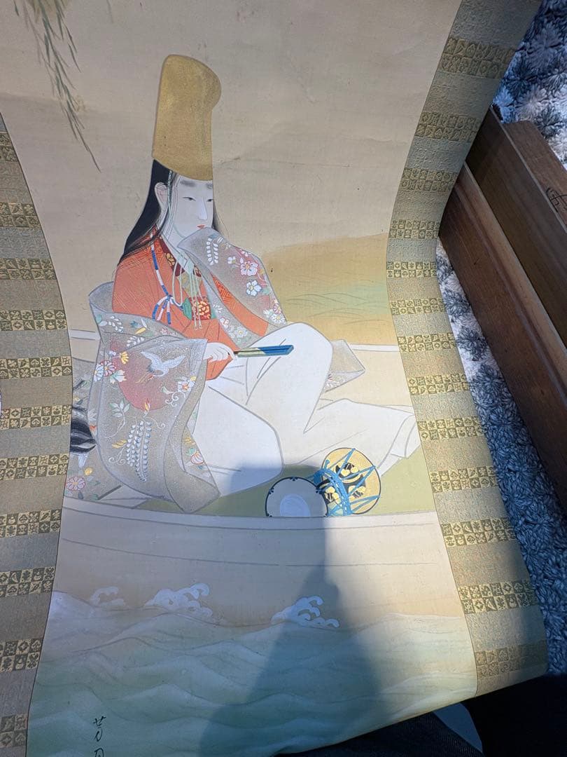 横尾芳月／「美人画」 掛軸 絹本