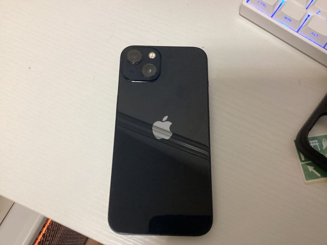 美品 Apple iPhone13 256GB バッテリー84％ ミッドナイト iPhone 13 ☆中古B バッテリー84% Apple SIMフリーiPhone13 256GB