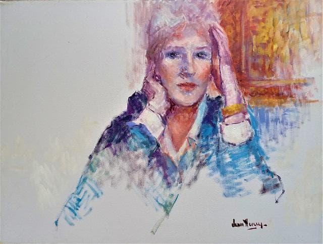 ジーン・ヘンリー Jean Henry「自画像」油彩 12号 大作