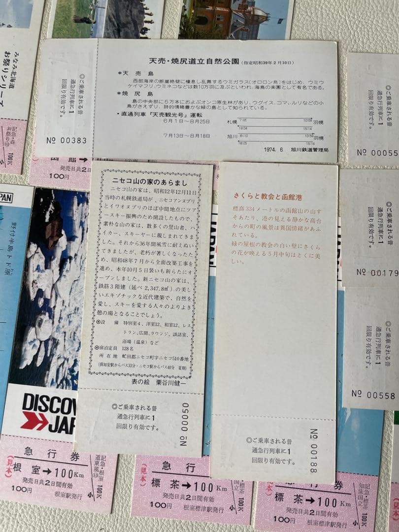 国鉄時代 北海道 観光記念 見本切符 急行券 入場券 国鉄バス 79枚 希少