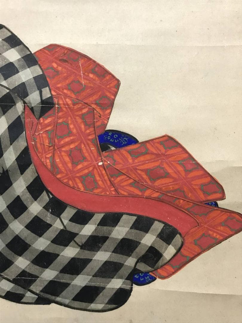 【模写】歌川廣重/安藤広重/浮世絵/美人画/女今川/掛軸/名家伝来/AC-680