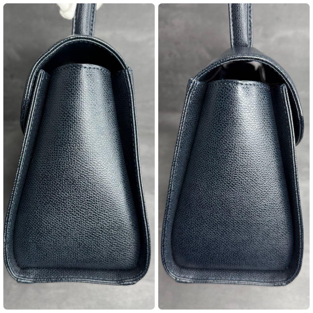 【極美品】土屋鞄 フォーマルバッグ フラップ クラシックハンド ダークネイビー