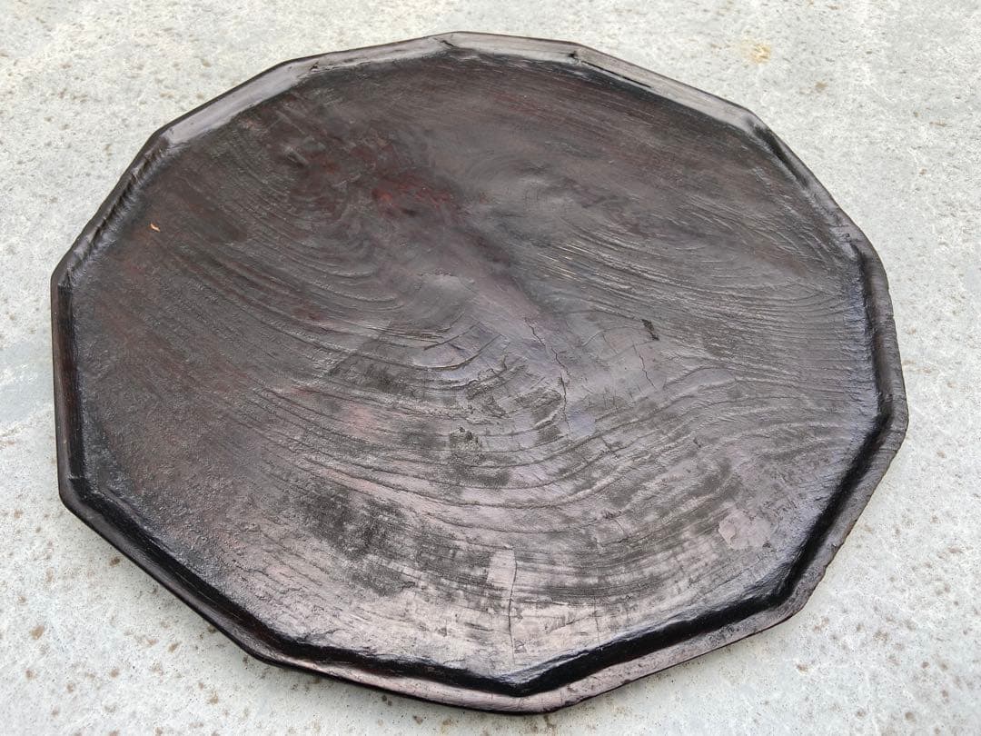 李朝十二角膳盆 済州島 富山 孝一 骨董品 韓国骨董 酒器盆