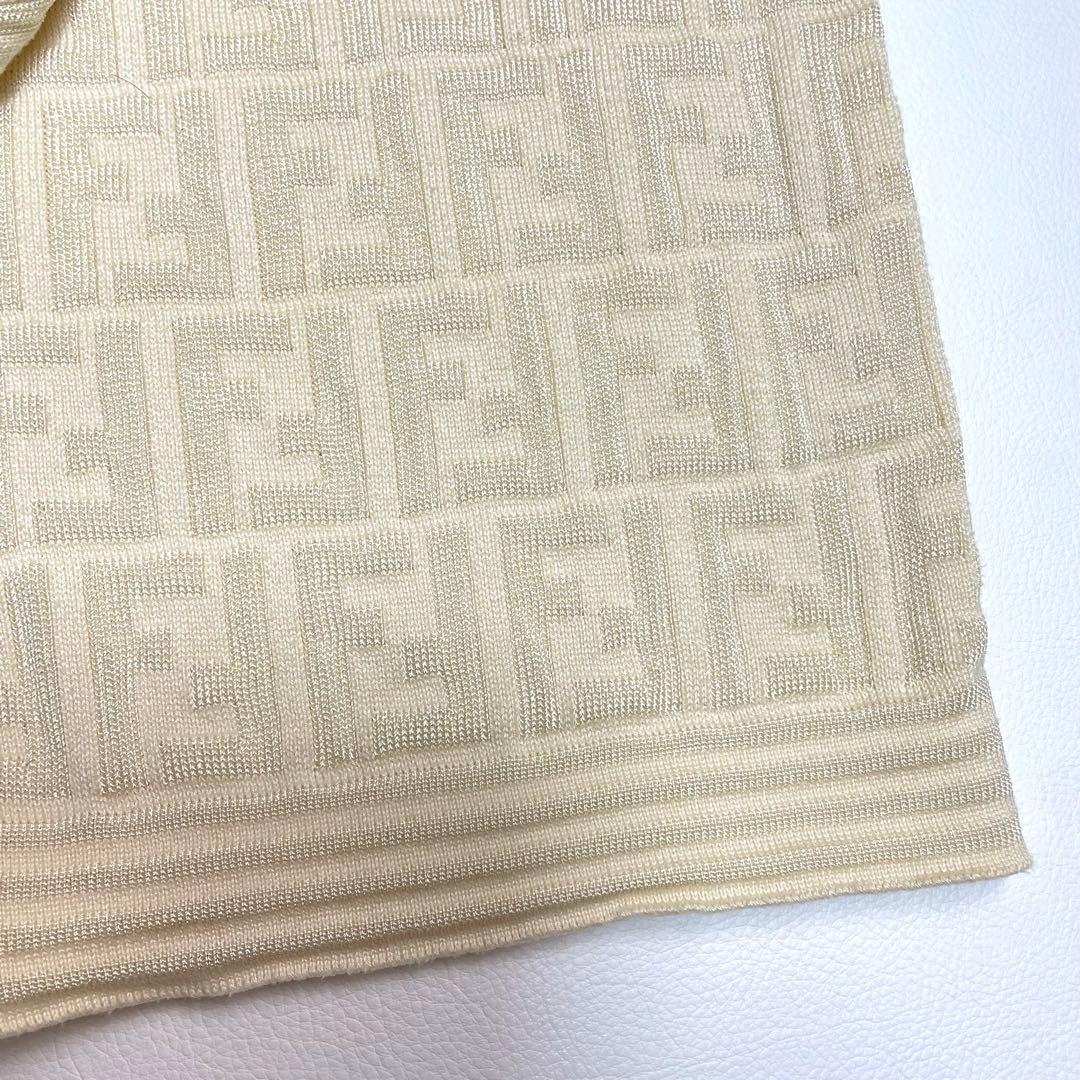 FENDI フェンディ ニット スカート ズッカ柄 総柄 ベージュ 40サイズ