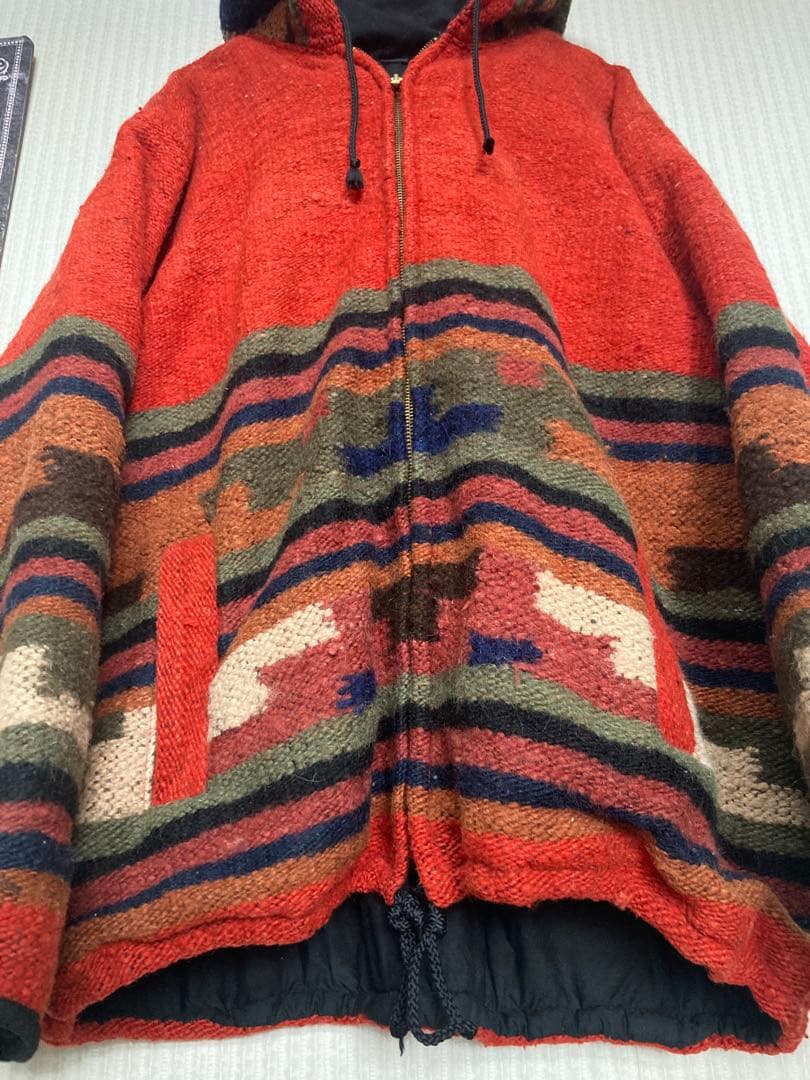古着屋購入vintageネイティブ柄パーカー