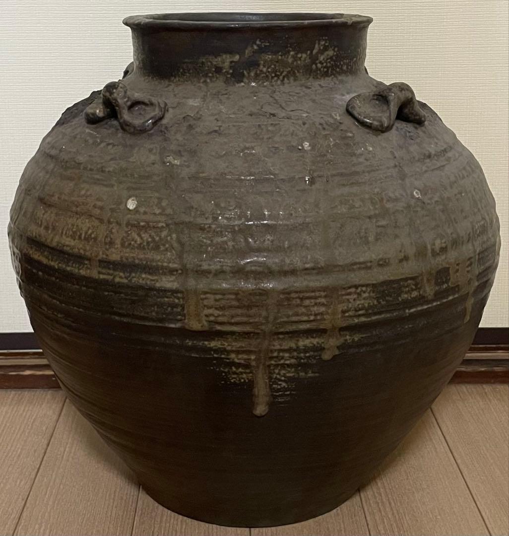 古備前 桃山時代 大壺 特大38cm 四耳大壺 葉茶壺 Lf6288 - メルカリ