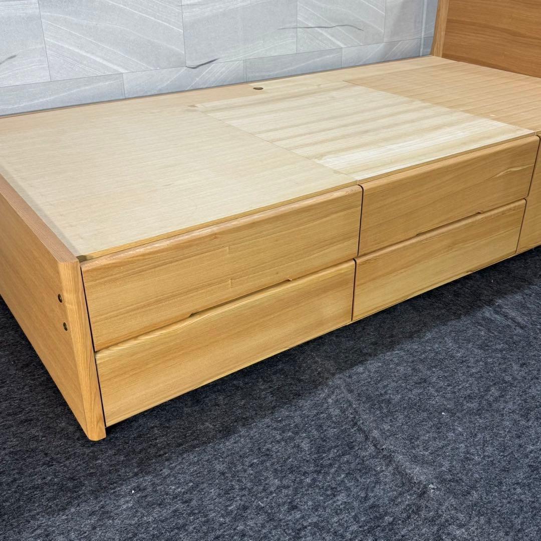 いまだ家具 ベッドフレーム シングルサイズ 収納付 大容量 格安 d4690