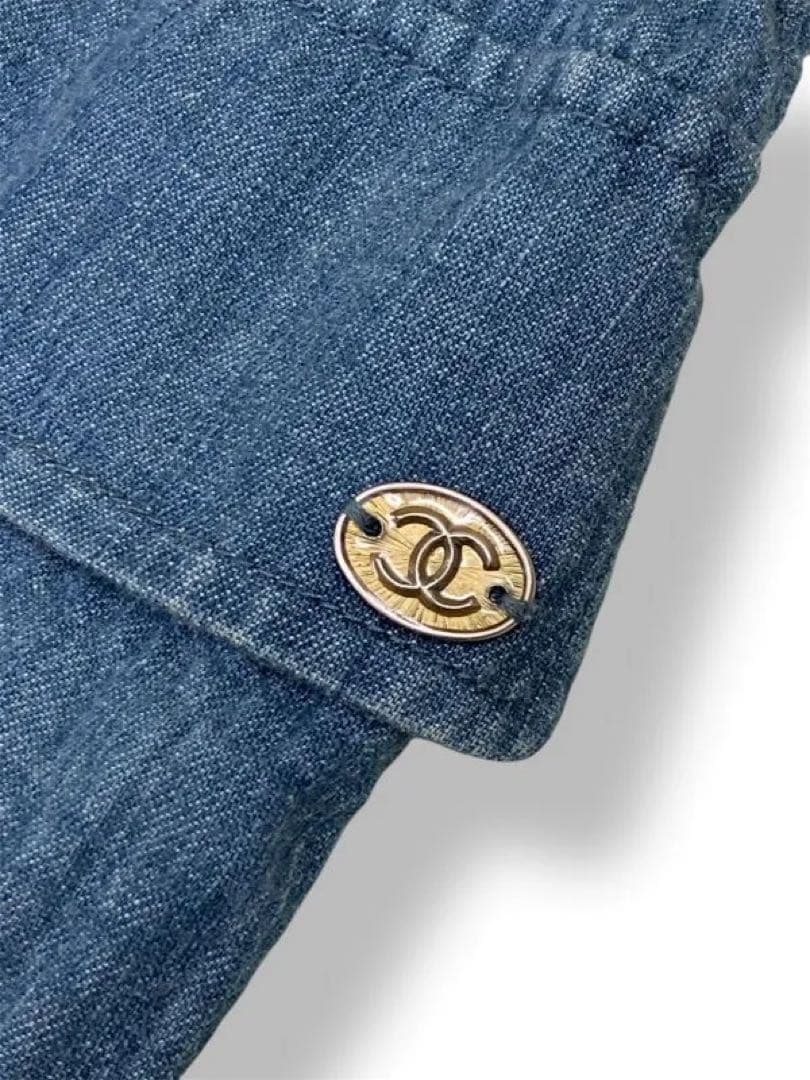 CHANEL シャネル　 デニム　スカート　ココマーク付き　正規品