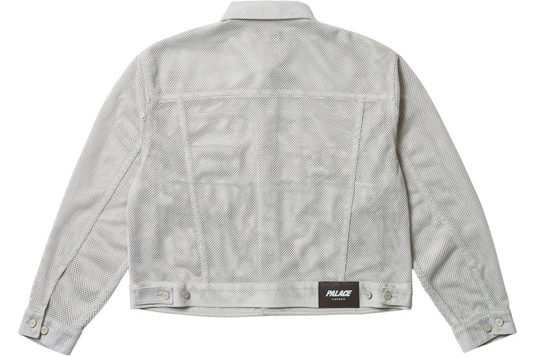 ジャケット・アウター PALACE MESH TRUCKER JACKET CONCRETE GREY