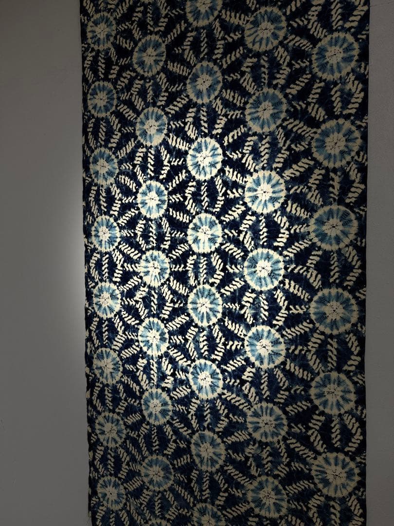 N希少「片野元彦」藍染絞り作家 有松鳴海絞り 天然藍染古布 大阪民藝