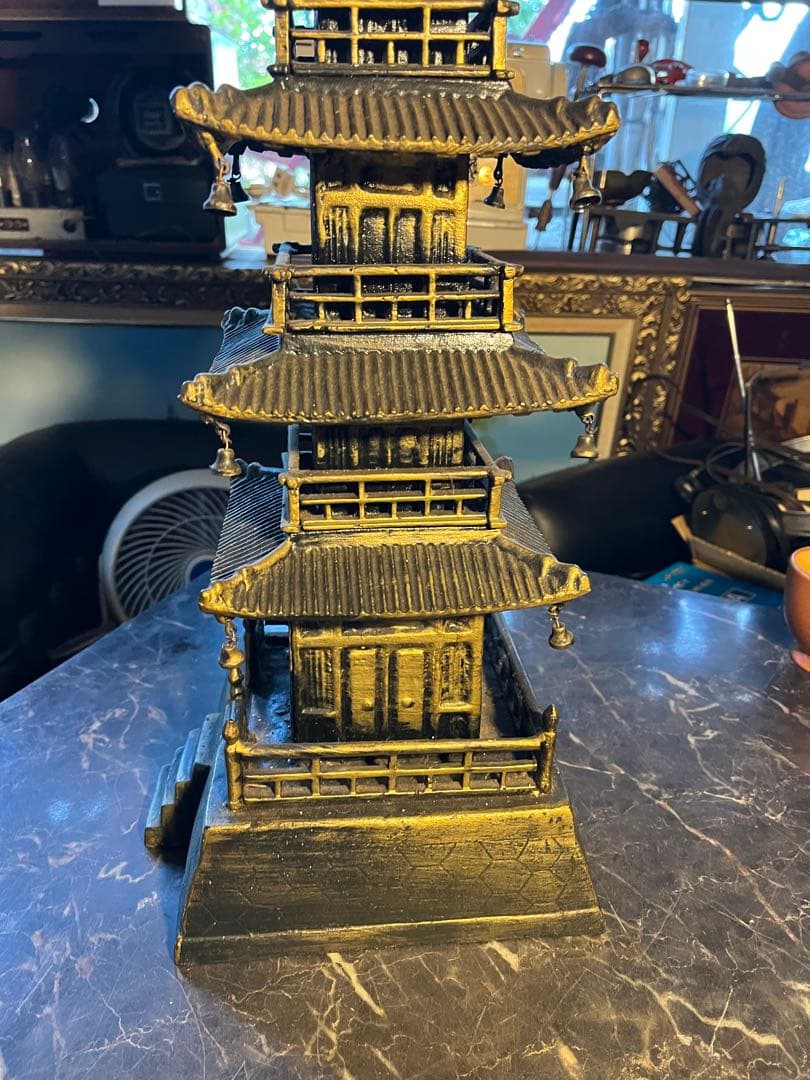 秀ちゃん、五重の塔 、鉄製五重塔、80センチヴィンテージ物 金属製重量級