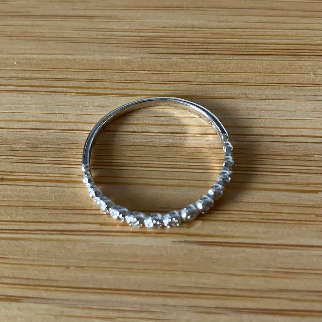 ル*W様 中古　ジュエリーツツミ　ホワイトゴールドダイヤモンドリング　13号