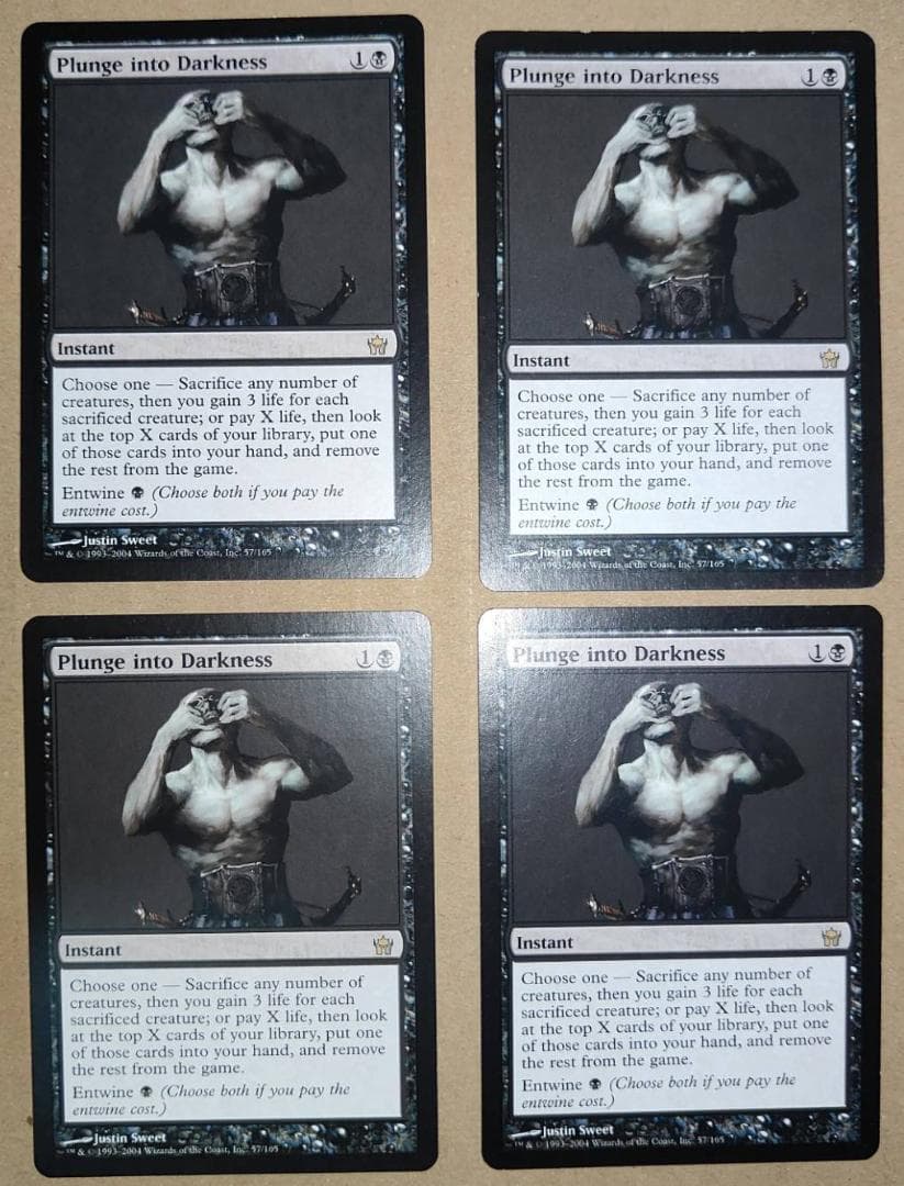 mtg 暗黒への突入 4枚セット 日)【Foil】暗黒への突入 / Plunge into