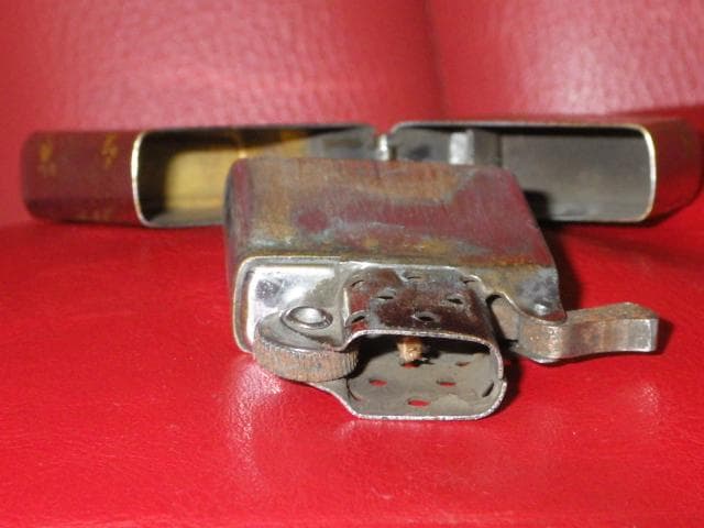 50'S☆紳士淑女☆オイルライター☆ビンテージ☆騙し絵☆トリックアート