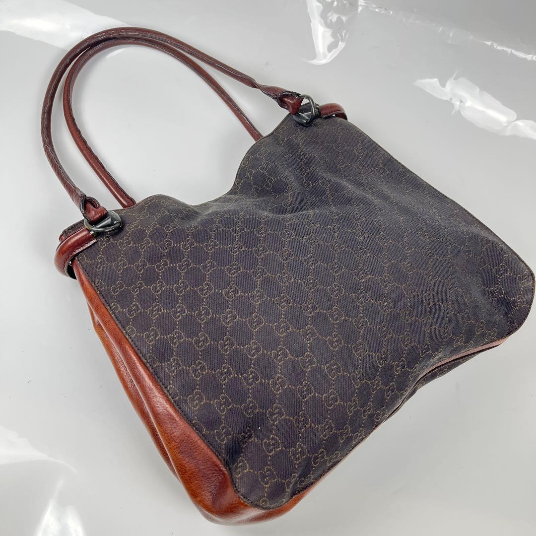 【極美品】GUCCI グッチ ホースビット GG デニム カーフ レザー 本革