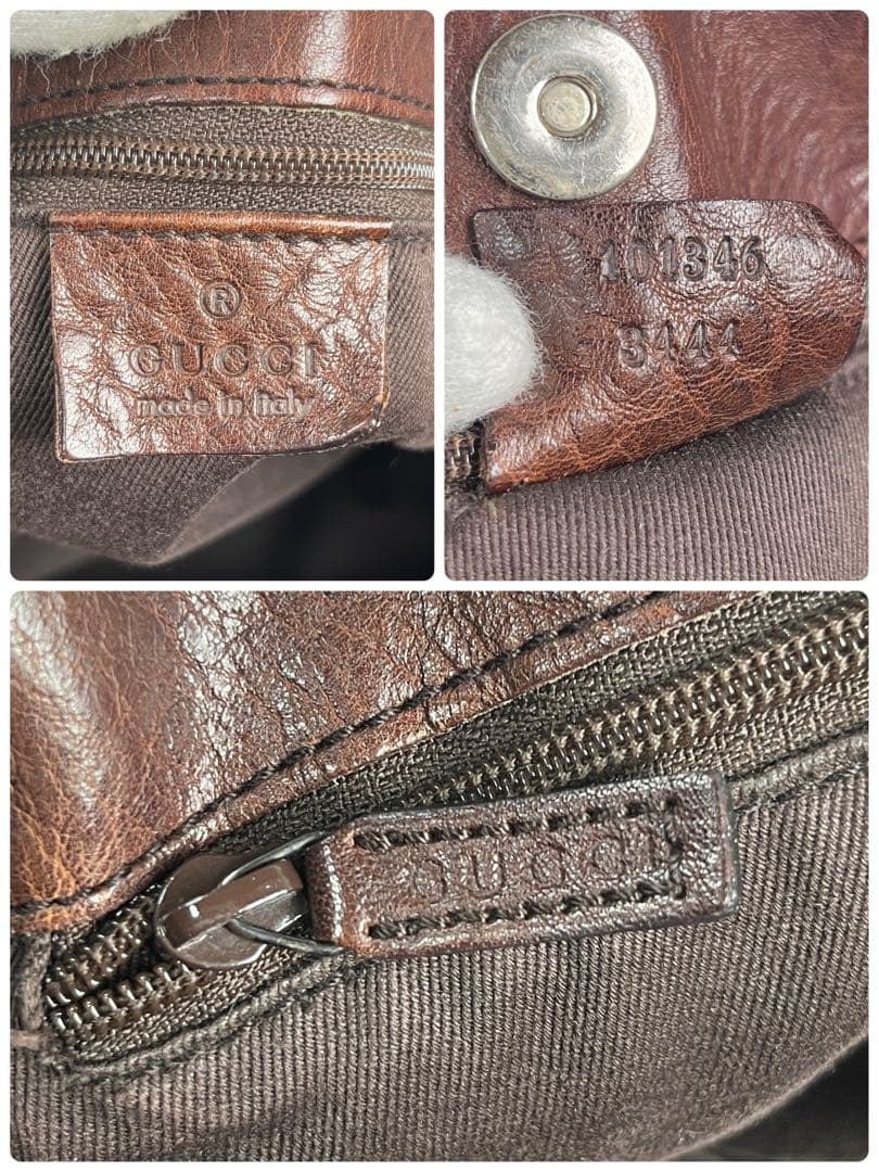 【極美品】GUCCI グッチ ホースビット GG デニム カーフ レザー 本革