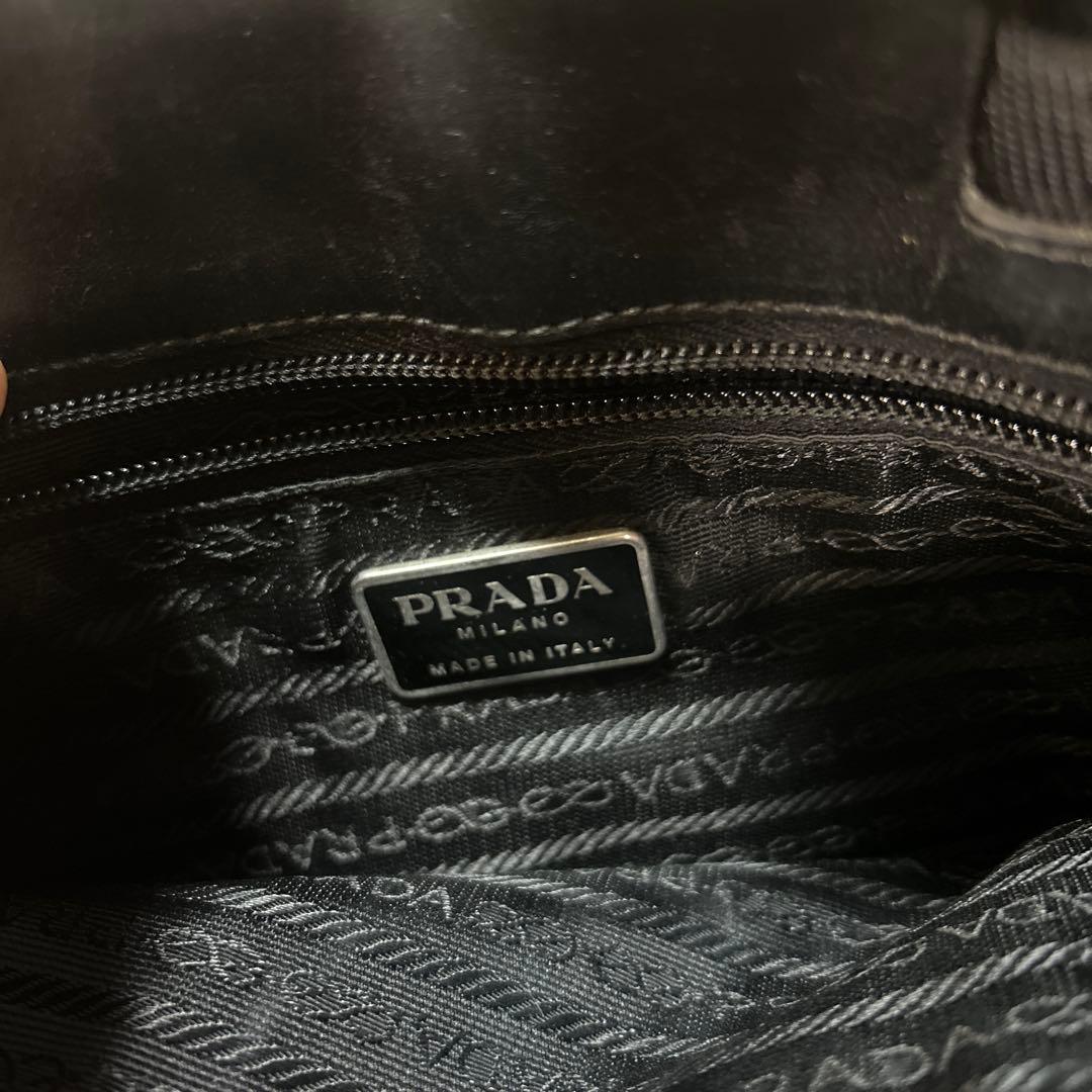 monchi  PRADA キャンバストートバッグ ベージュ/ブラック