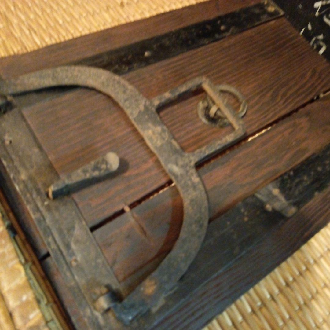 江戸時代幕末期〜明治時代後半期頃武家旧家蔵出道中仕様鋏箱形時代柳行李珍品当時物