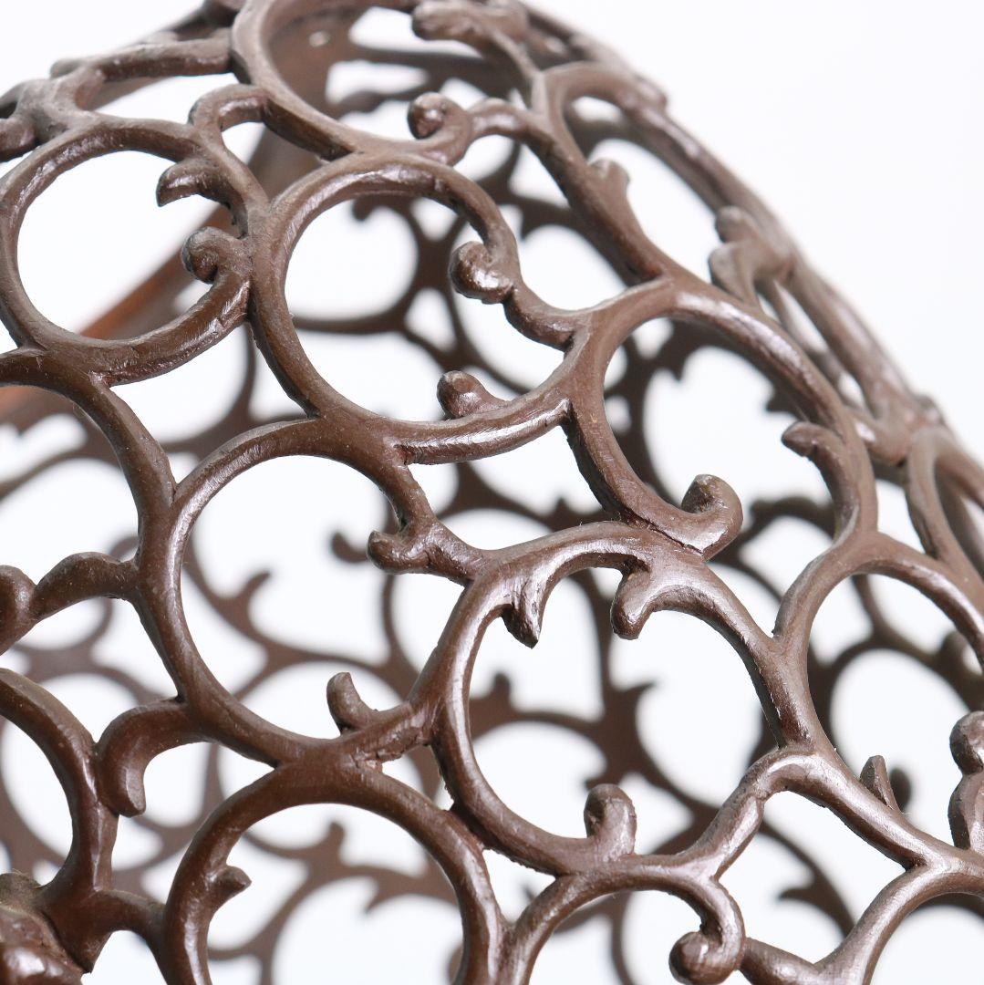 鋳師 金森浄栄作 鋳銅 蝋型 猿文 壷 花入 高岡銅器 共箱　AL826