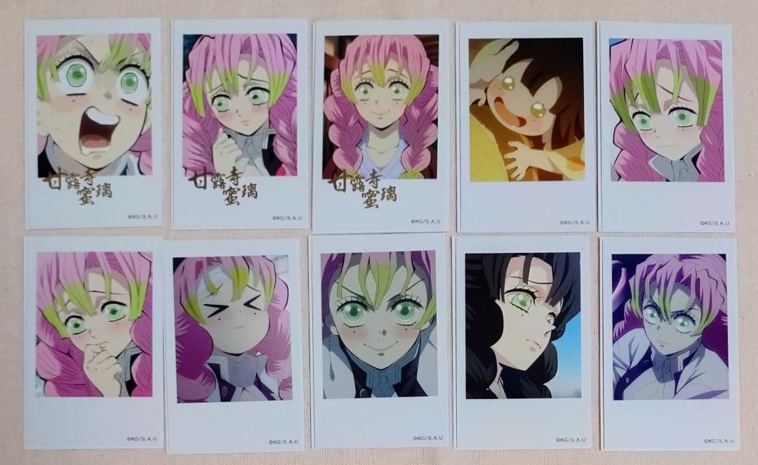 鬼滅の刃 刀鍛冶の里編 絵巻カフェ チェキ風ブロマイド 箔押し 甘露寺