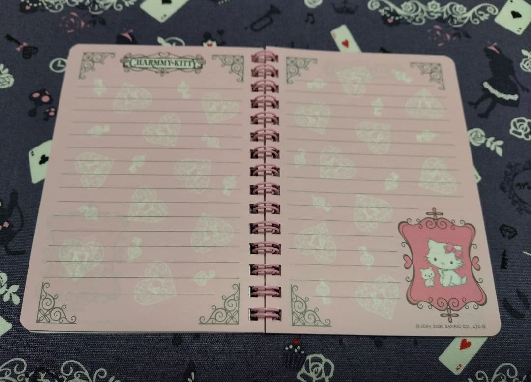 チャーミーキティ　ラメ　リングノート　当時物