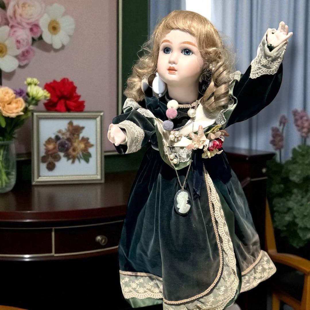 ノエル様専用 ビスクドール スタイナー リプロ フレンチ グリーン