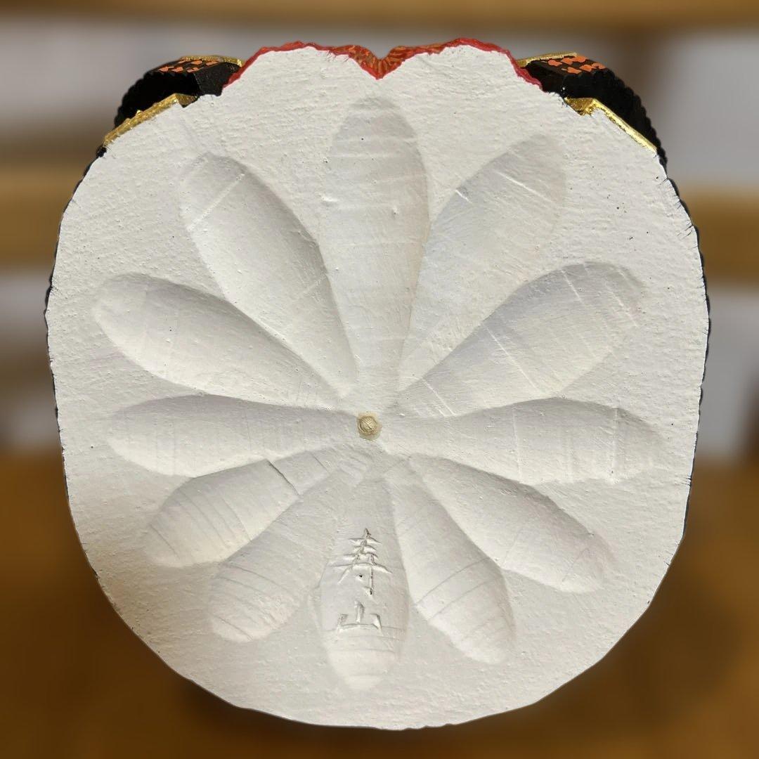 春日有職 橋本寿山作 奈良一刀彫 兜 木箱付き 新品