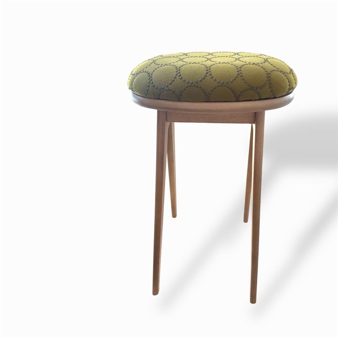 ミナペルホネン生地使用スツール　ハイスツール　キッチンスツール　インテリア　家具