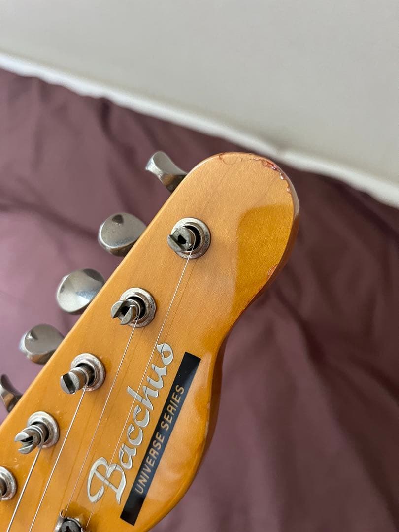 【調整済】Bacchus テレキャスター　銀ロゴ　希少　エレキギター　改造品