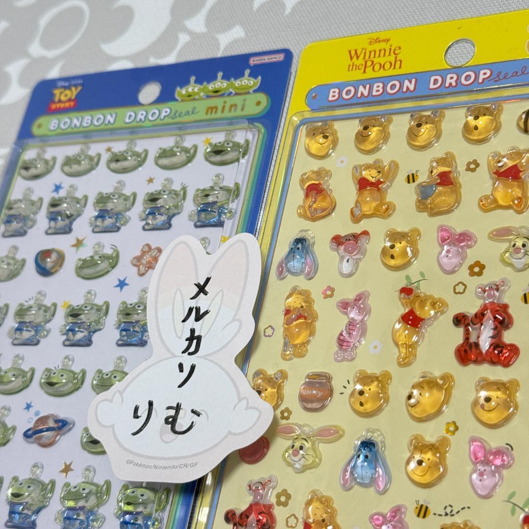 購入後24時間以内発送〉ディズニー ボンボンドロップ シール ミニ 2枚