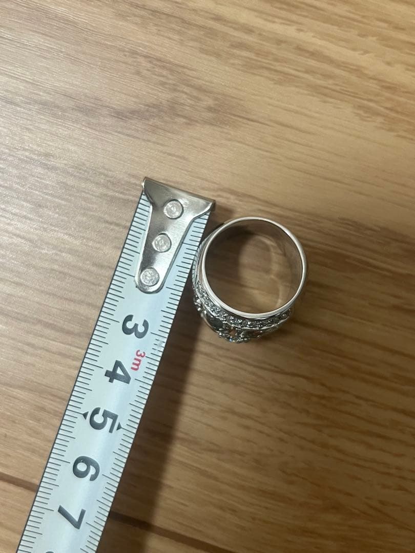 クロムハーツ　クラシックオーバルスター　20号　プラチナ加工　インボイスコピー