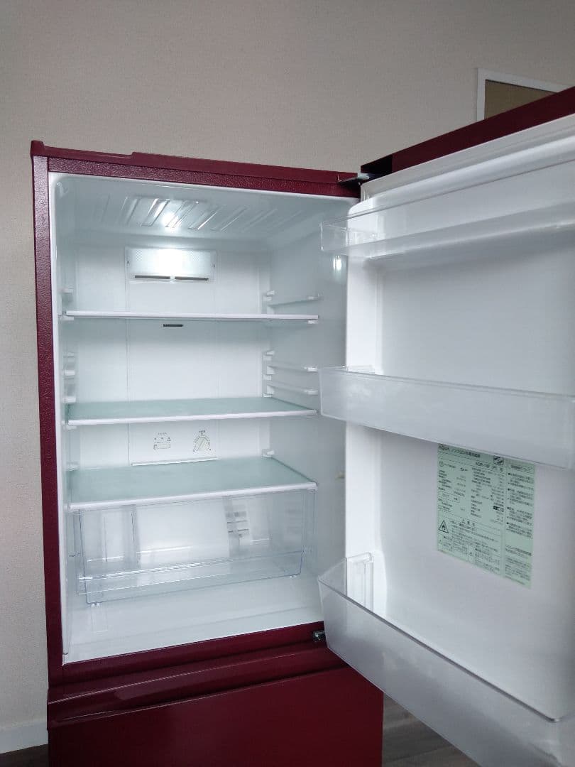 アクア　冷蔵庫　冷凍庫　184L　AQR-18F　冷凍冷蔵庫　ルージュ　赤