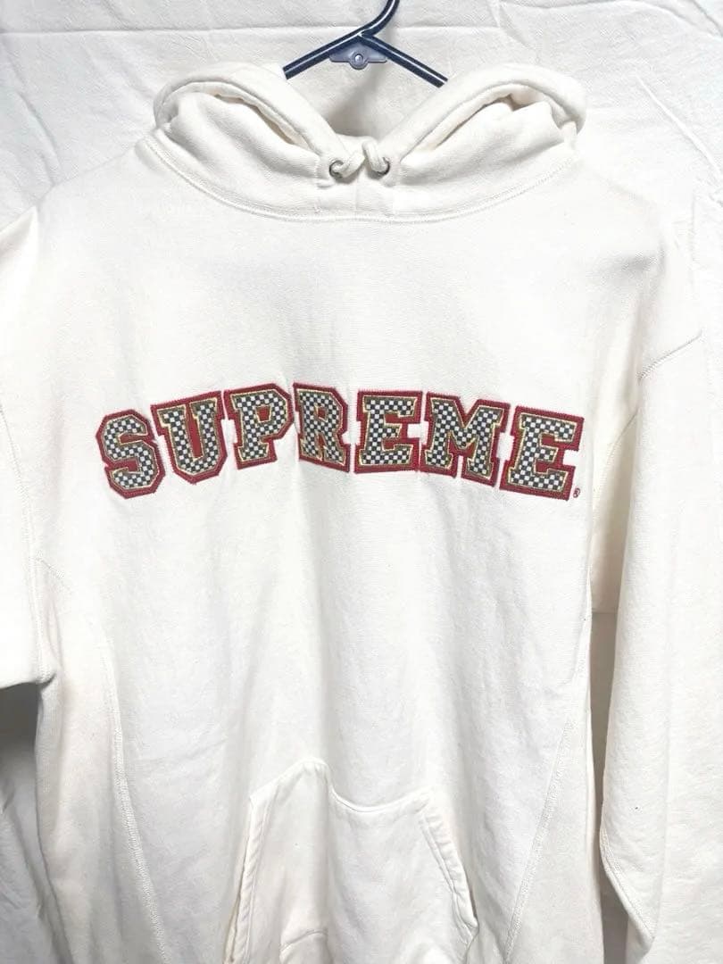 SUPREME シュプリーム チェッカー ロゴ スウェット フーディー　パーカー