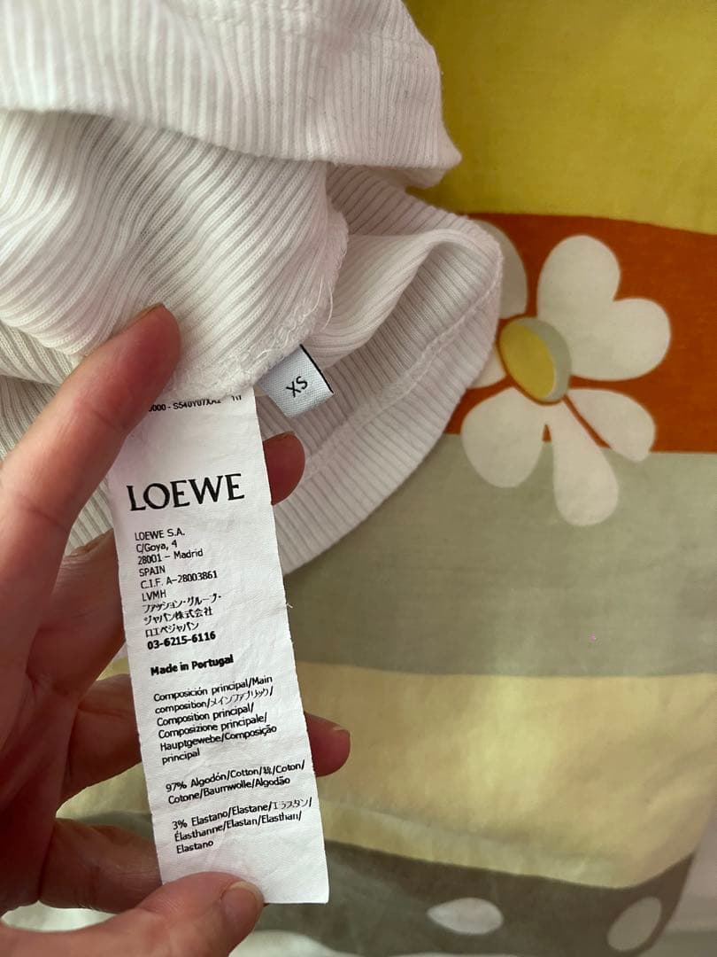 未使用に近い　LOEWE ホワイト タンクトップ XS