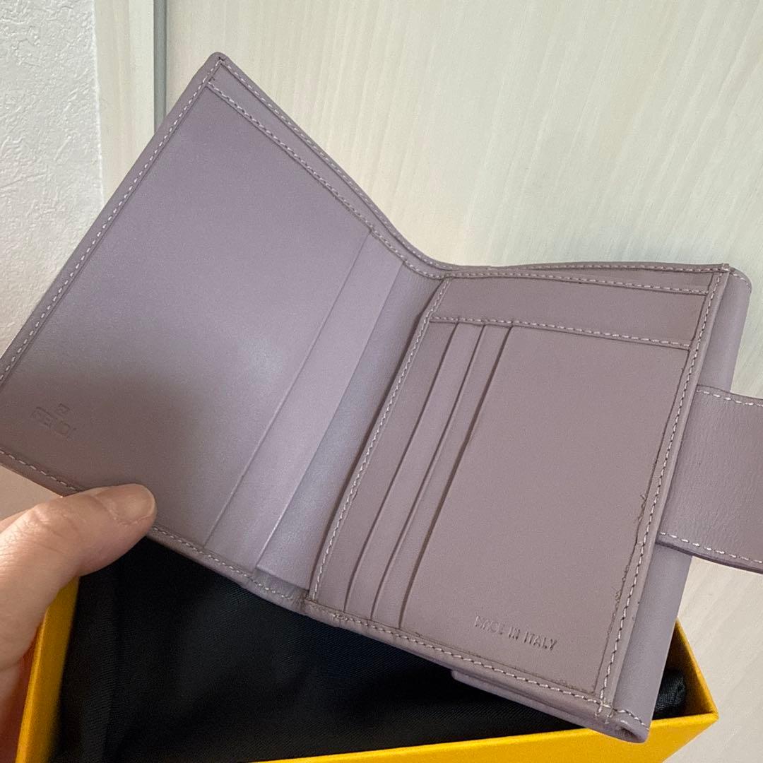 FENDI パープル FFロゴ 二つ折り財布